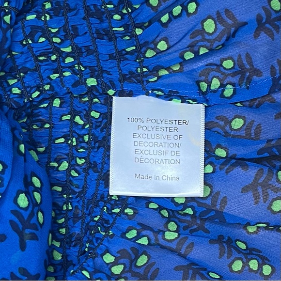 Tory Burch Blue Off The Shoulder Casual Blouse - Picture 6 of 7